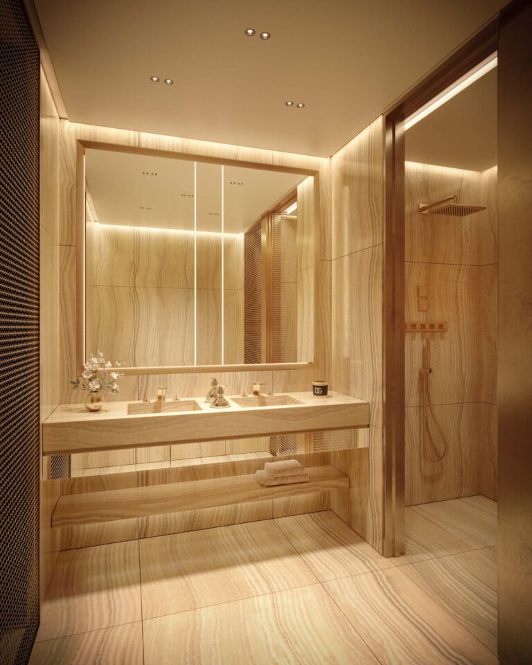 888 Brickell, Dolce&Gabbana, Secondary Bathroom, JDS Development Group, by LL&Co