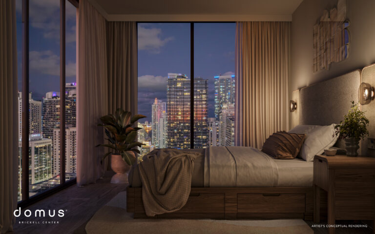 DomusBrickellCenter_Interior_Bedroom Line14 Night